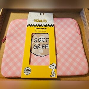 Peanuts Pink 13" Laptop Skin NWT